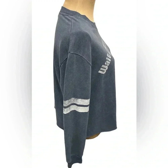 Blue Walt Disney World Disney Parks Mickey Mouse Long Sleeve Cropped Tee EUC - Picture 3 of 10